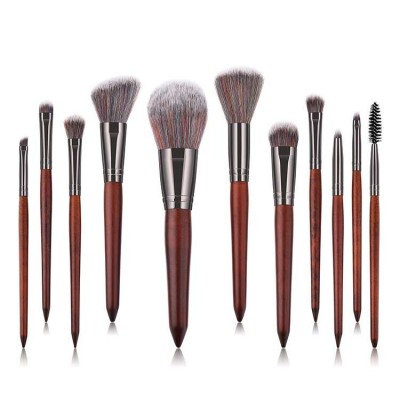 New Makeup Tools Brushes 11pearl High-end wood handle Wholesale Makeup Brushes Five colors of nylon wool luxury makeup brushes