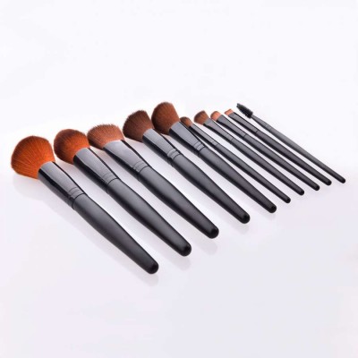 Wholesale Synthetic Hair 10pcs Black Luxury High Quality Make Up Brushes Set