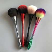 hot sell medium powder brushes four color options plastic handle synthetic hair